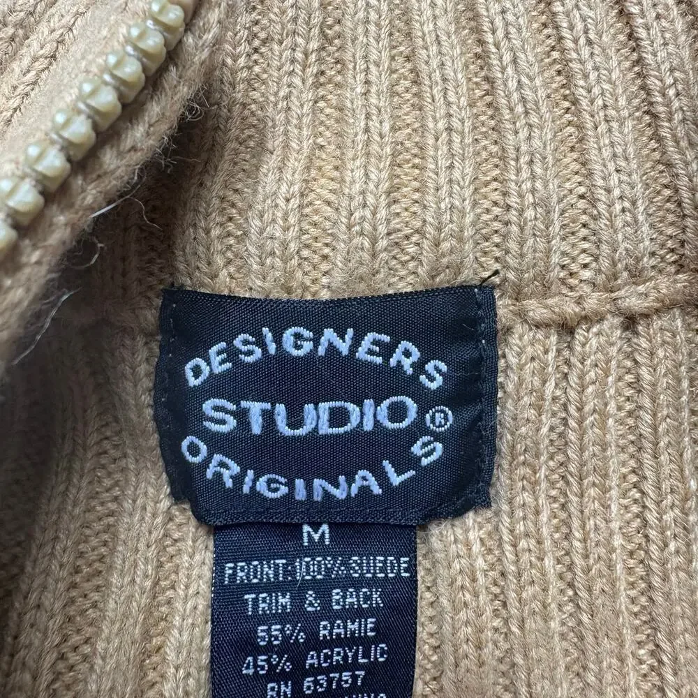 Designers Originals size Medium Women’s Tan Suede Leather Sweater Vest